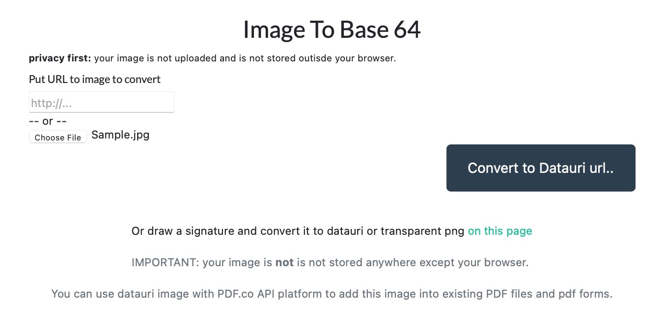 How to Convert Image to Base64