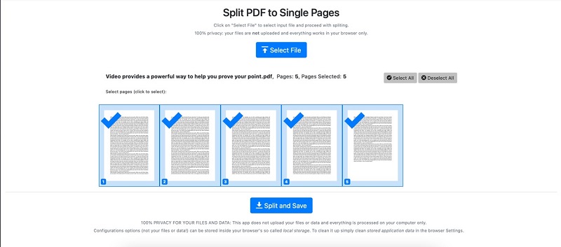 Split PDF to Single Pages Online