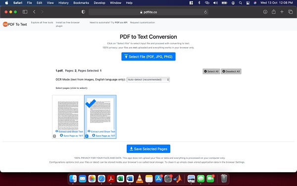 Extract a Page from PDF File